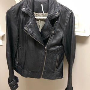 Beautiful lamb skin bomber jacket - made by Free People